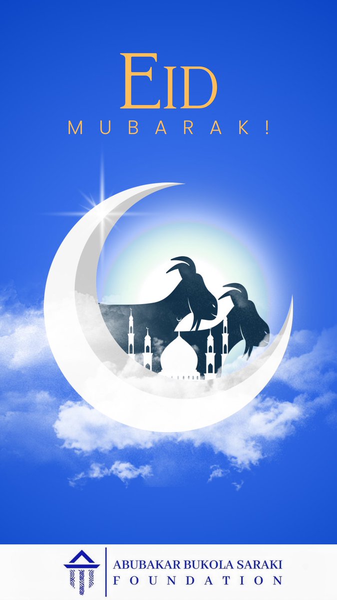 absfoundationng's tweet photo. Wishing every Muslim home a joyful and blessed Sallah.

Barka da Sallah from all of us at the Abubakar Bukola Saraki Foundation. 🌙

#EidMubarak #BarkaDaSallah #ABSFoundation https://t.co/FPgAF31ihQ