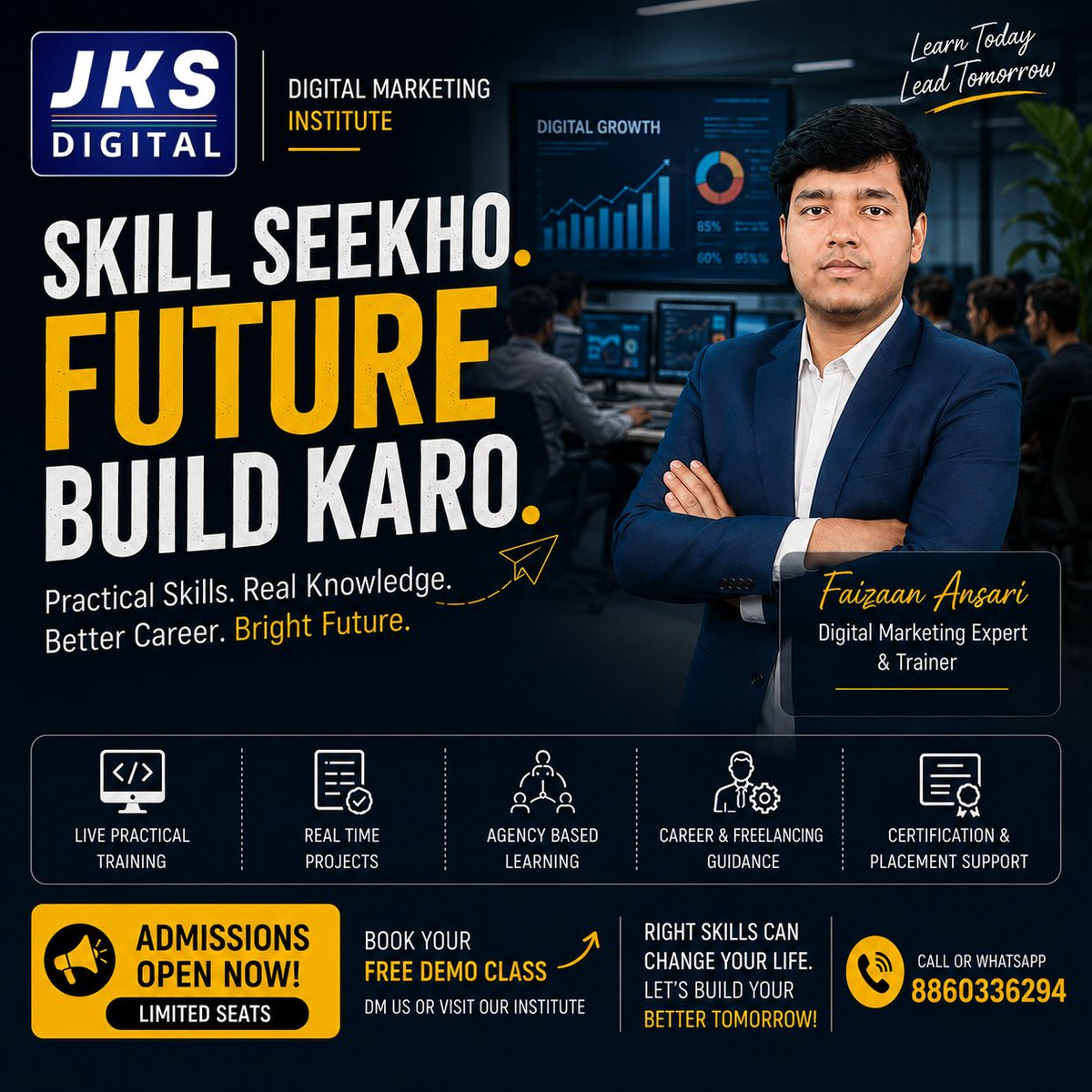 FsDigital01's tweet photo. Not Just a Degree… Learn Skills, Build Your Future!

In today’s world, companies don’t just look for certificates — they look for real skills.

That’s why JKS Digital brings you practical Digital Marketing Training,

#jksdigital #DigitalMarketing #Internetmarketing https://t.co/WsEstDVGmM