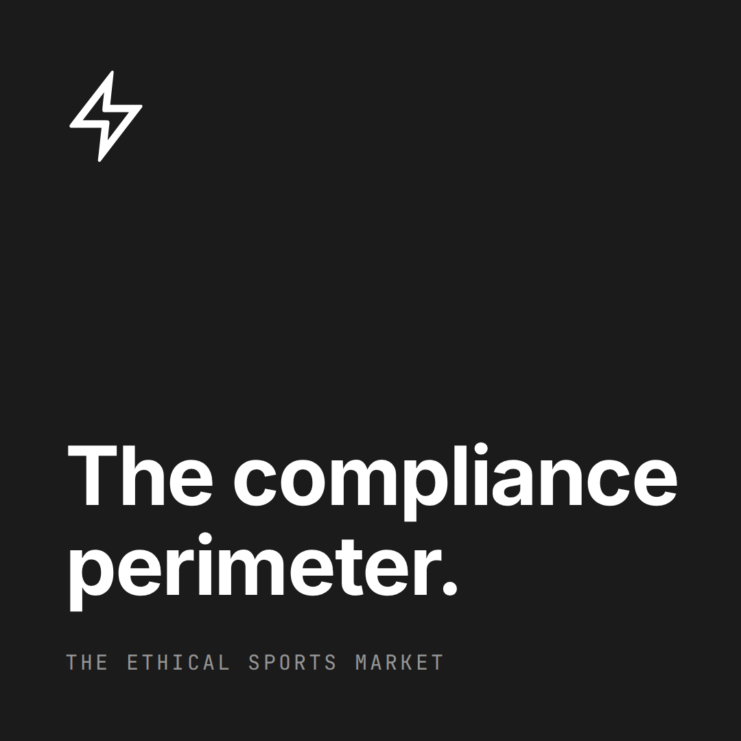 ShareMatchOffcl's tweet photo. The compliance perimeter. 

Institutional Shariah review demands clear boundaries. It asks: where does the governance reach, and where does it stop? 

On ShareMatch, the perimeter is comprehensive. 

Every market. Every Asset Pool of real, identifiable assets. Every material protocol change requires independent Shariah Advisory Board approval. 

No second-tier product lines. No unsupervised categories. No out-of-scope features. 

A comprehensive perimeter, by design. 

Register for Launch Notification: https://t.co/m9BqrZJzwE 

— the ethical sports market. 
https://t.co/m9BqrZJzwE 

#ShareMatch #SportFi #IslamicFinance #EthicalInvesting #Governance