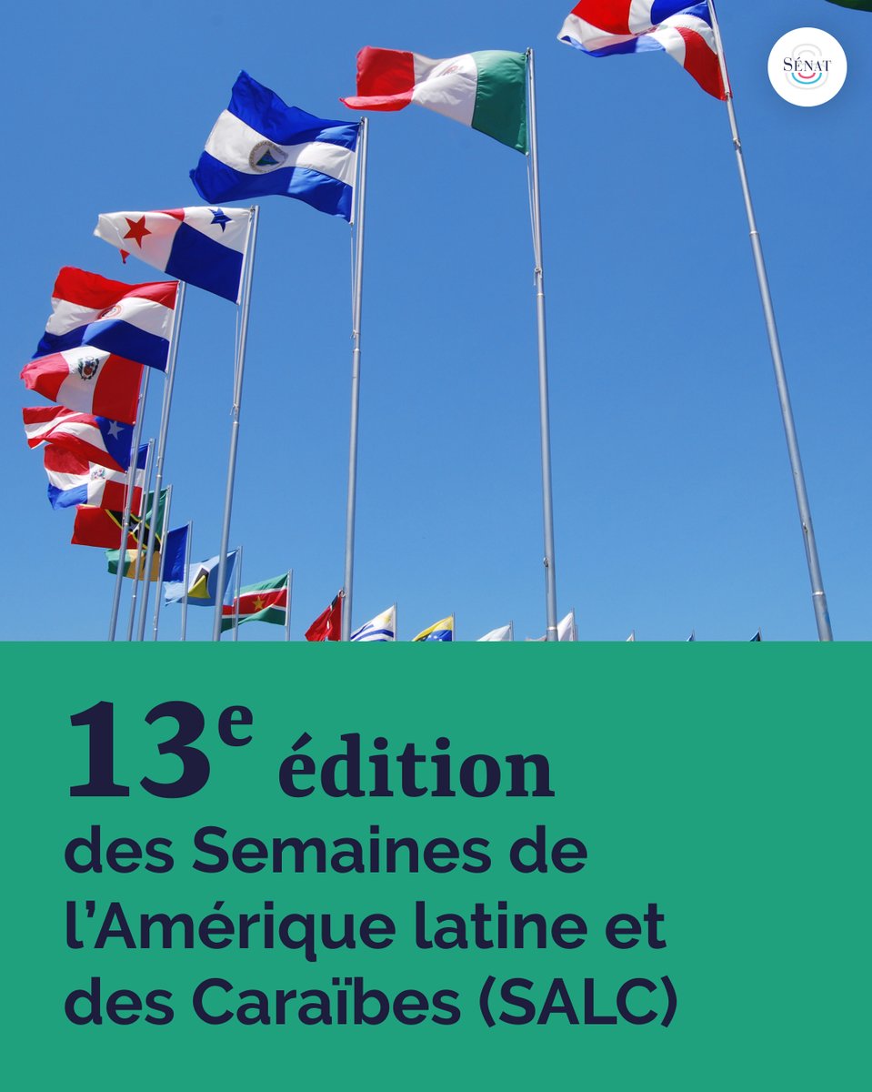 Senat's tweet photo. 🌎 Depuis le 21 mai et jusqu'au 7 juin 2026, la France célèbre la treizième édition des Semaines de l’Amérique latine et des Caraïbes (#SALC).
Le Sénat s'inscrit pleinement dans cette célébration des liens d'amitié avec cette région puisque cet événement a pour origine une résolution portée par le sénateur Jean-Marc Pastor adoptée par la chambre en février 2011.
Les ambassadeurs de 21 pays d'Amérique latine et des Caraïbes se réuniront le 3 juin au Sénat dans les salons de Boffrand.