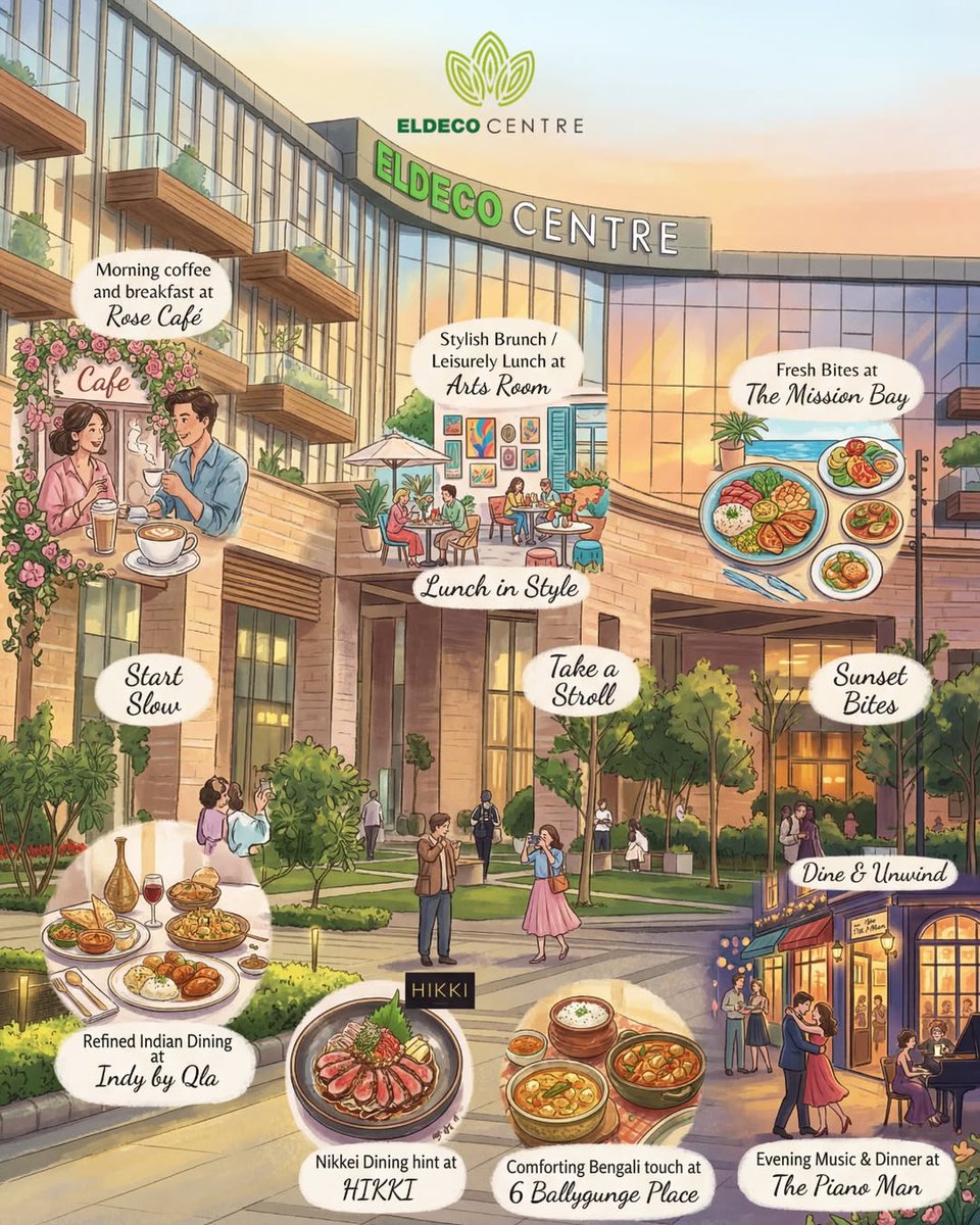 EldecoGroup's tweet photo. Like a beautifully curated daydream of the perfect day out ✨
Coffee dates, long lunches, sunset bites, and dinners that never end early — all at Eldeco Centre

#EldecoCentre #HighStreetVibes #EldecoGroup https://t.co/bmkkSvZXUl