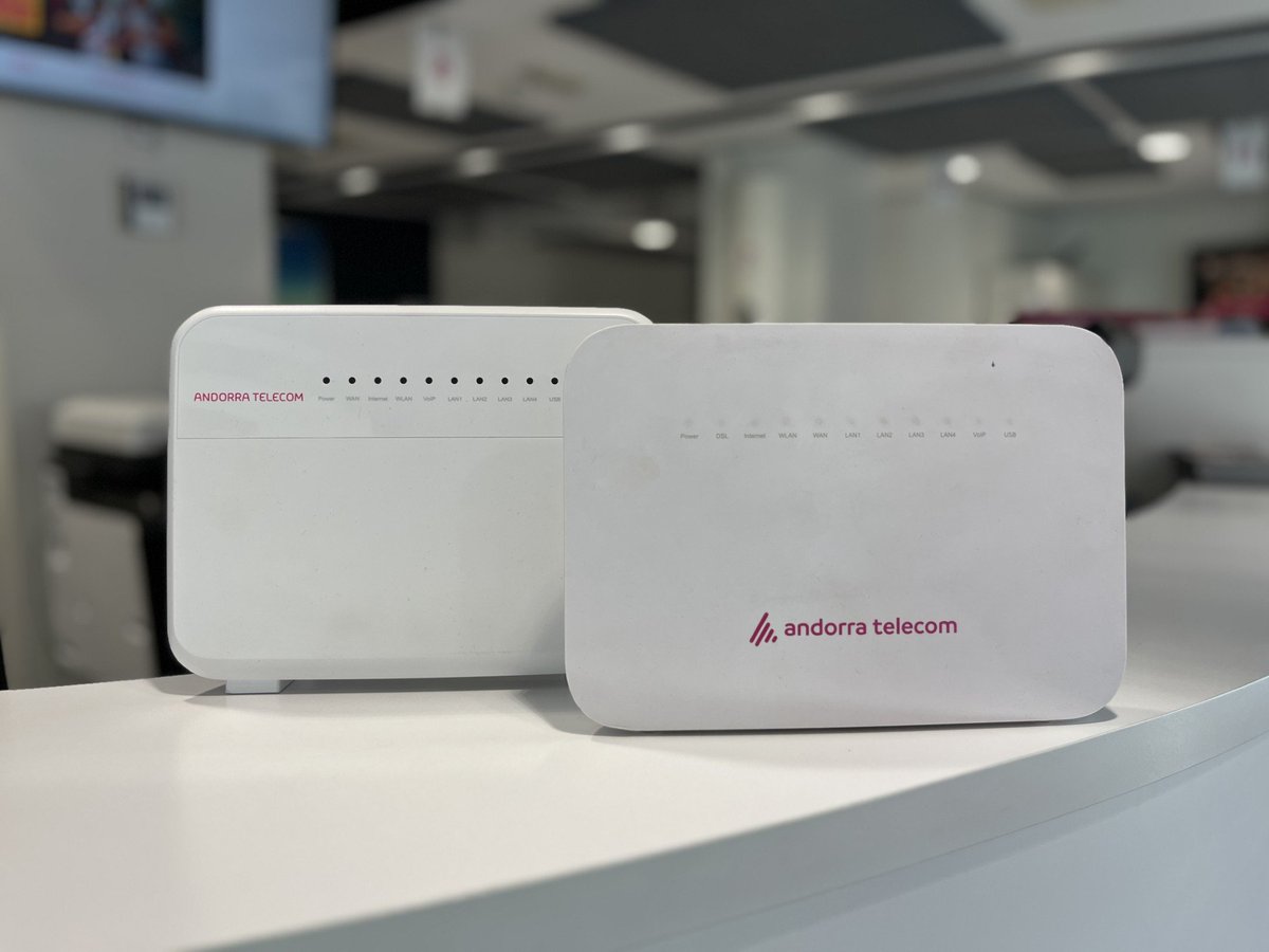 AndorraTelecom's tweet photo. El 75% dels clients ja naveguen amb el nou router d’Andorra Telecom.

🔹 Connexió més estable i eficient
🔹 Millor rendiment per streaming, gaming i teletreball
🔹 Preparat per als nous serveis digitals

Encara no has fet el canvi? És gratuït 👉🏻 botiga, online o al 115.

🔗 https://t.co/LFCcslBFqO