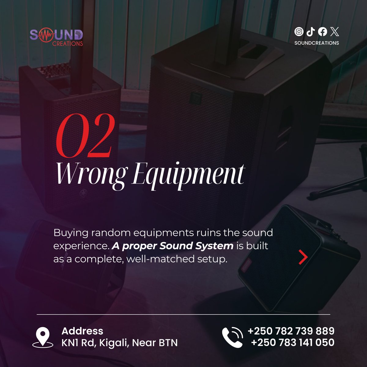 scl_rwanda's tweet photo. Your venue need a custom sound system that is setup specifically for a cleaner sound experience! 🔊✨

1/2 https://t.co/WfxK8VnTTJ