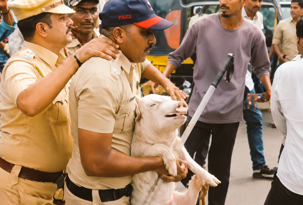 aaryatiwarii's tweet photo. इंसानों की लड़ाई में इस निर्दोष जानवर को पिसते देख मन बैठ सा गया है।

मिरा रोड में 'पूनम क्लस्टर' हाउसिंग सोसायटी में बकरीद के मौके पर 50 बकरे लाकर रखें गए, जिससे अन्य समुदाय के लोगों को परेशानियां हुई उनके द्वारा तमाम शिकायतों के बावजूद जब कोई खास सुनवाई नहीं हुई तो मजबूरी में हिंदुओं को सोसायटी में सूअर लाकर रखना पड़ा।

पुलिस ने मौके पर पहुंचकर सुअर को वहां से रेस्क्यू किया, और एक बड़ा सामुदायिक तनाव पैदा होने से बचा लिया...बाद में पुलिस ने उस सोसाइटी से सभी बकरों को भी रेस्क्यू किया।

एक समुदाय विशेष द्वारा जब हर साल बकरीद पर ऐसी प्रैक्टिस की जाती है, तो दूसरे समुदाय के लोगों को परेशानी होना स्वाभाविक है। ऐसी तमाम वजहों से तंग आकर हिंदू, जैन, बौद्ध और सिख समुदाय के लोग ऐसी हाउसिंग सोसायटी से अपना घर बेचकर वहां से पलायन कर जाते हैं। डेढ-दो करोड़ के फ्लैट्स उन्हें 25-30 में भी बेचने पर मजबूर होना पड़ जाता है।

लेकिन कबतक ... हे निर्दोष जीव हमें माफ करना। हमारे पास आपके अलावा अब कोई दूसरा चारा नहीं रहा है, अब आप ही हमें और इस दुनिया को बचा सकते हैं, इस रूप में या फिर सतयुग वाले वराह रूप में।