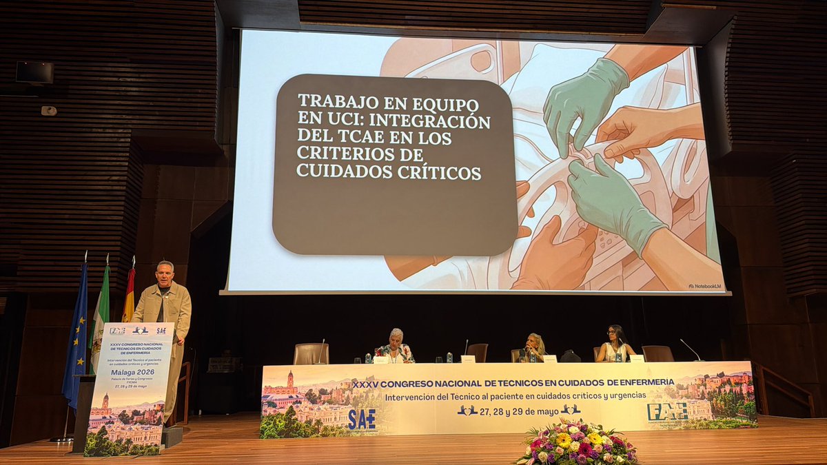 Sindicato_SAE's tweet photo. 📢 Arranca el XXXV Congreso Nacional de Técnicos en Cuidados de Enfermería en Málaga.

👉🏻 Durante estos días compartiremos experiencias y conocimientos sobre la intervención del Técnico de Enfermería en cuidados críticos y urgencias.

🫶🏻 #SomosLasManosQueTeCuidan #XXXVCongresoFAE https://t.co/OoD8kDDIBE