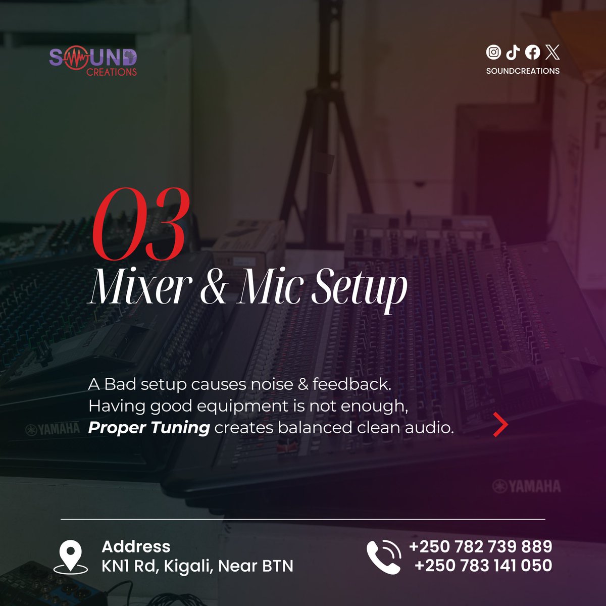 scl_rwanda's tweet photo. Visit our showroom today and get free consultation with our sound expert who will walk you through customizing a cleaner setup that works for your venue’s needs!

If sound’s good, it Sound Creations!! 

+250 783 141 050
+250 782 739 889

2/2 https://t.co/z38EVfo37K