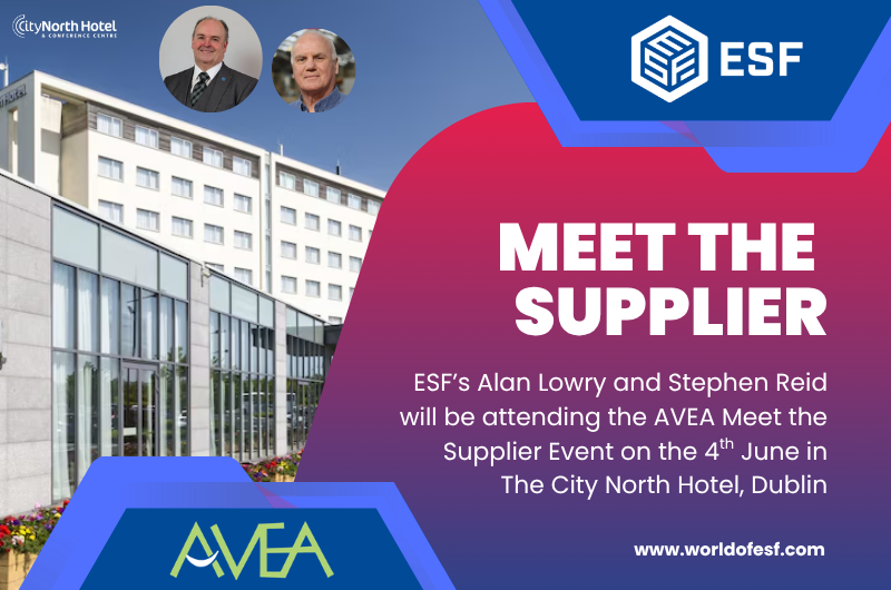 WorldofESF's tweet photo. We’re pleased to announce that ESF will be attending the @avea_ireland Meet the Supplier Event on 4th June 2026 at the City North Hotel.

If you’re attending the event, be sure to come and say hello — we look forward to meeting you in Dublin! https://t.co/rCj4NA8VZz