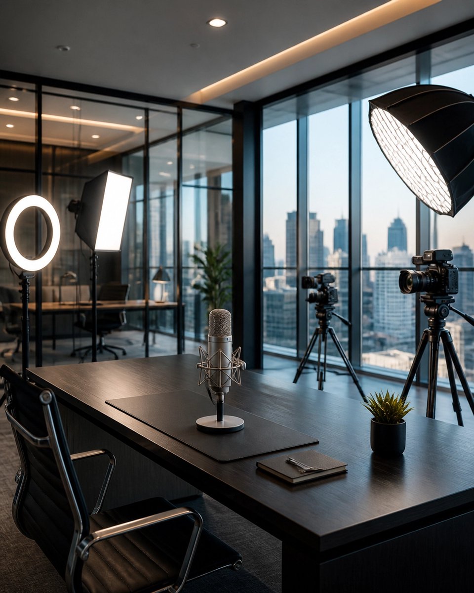 zestcity's tweet photo. The corporate office is now a media hub. 🎙️ Businesses are building broadcast setups for webinars. Zest City provides the talent and infrastructure to make them shine. Is your office ready for its close-up? 🎥

#VirtualEvents #DigitalMedia #ZestCity #Webinars https://t.co/x25rk98e4I