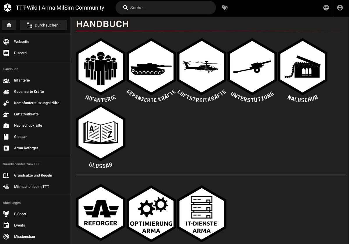 TTT_Arma's tweet photo. Wusstet ihr schon, dass wir ein Wiki mit über 200 Artikeln rund um Taktiken, #Arma3, #Reforger, Missionsbau und Mods haben?

Schaut doch mal rein 👉🏻 https://t.co/56hJM3xN7Q https://t.co/Z00RfUlnZt