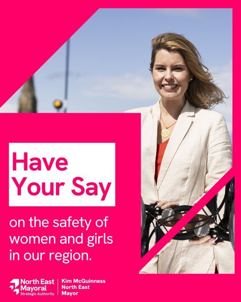 InvolveNE's tweet photo. Safety for women and girls is a priority of the North East Mayoral Strategic Authority. They want to hear your experiences of travelling in the region to identify where change is most needed.

Have your say and complete the survey here: https://t.co/EigoNk1BBX https://t.co/gJZv6k2OL4