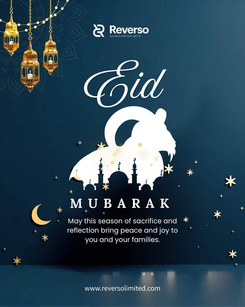 ReversoLimited's tweet photo. Eid Mubarak from everyone at Reverso.

Wishing you and your families a peaceful and joyful Eid el-Kabir.

#EidMubarak #EidAlAdha2026 #Reverso #Africa https://t.co/OKrR8uuqgu