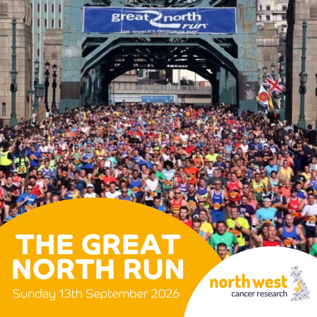 NorthWestCancer's tweet photo. Run for research and take part in the world's biggest half marathon with 57,000 other determined and dedicated runners 🏃‍♀️‍➡️

📅Date: 13th September 2026
🎟️Registration: £40
💛Minimum Sponsorship: £350

Sign up today: https://t.co/Zc6oXfxyCC https://t.co/P7xietVbc7