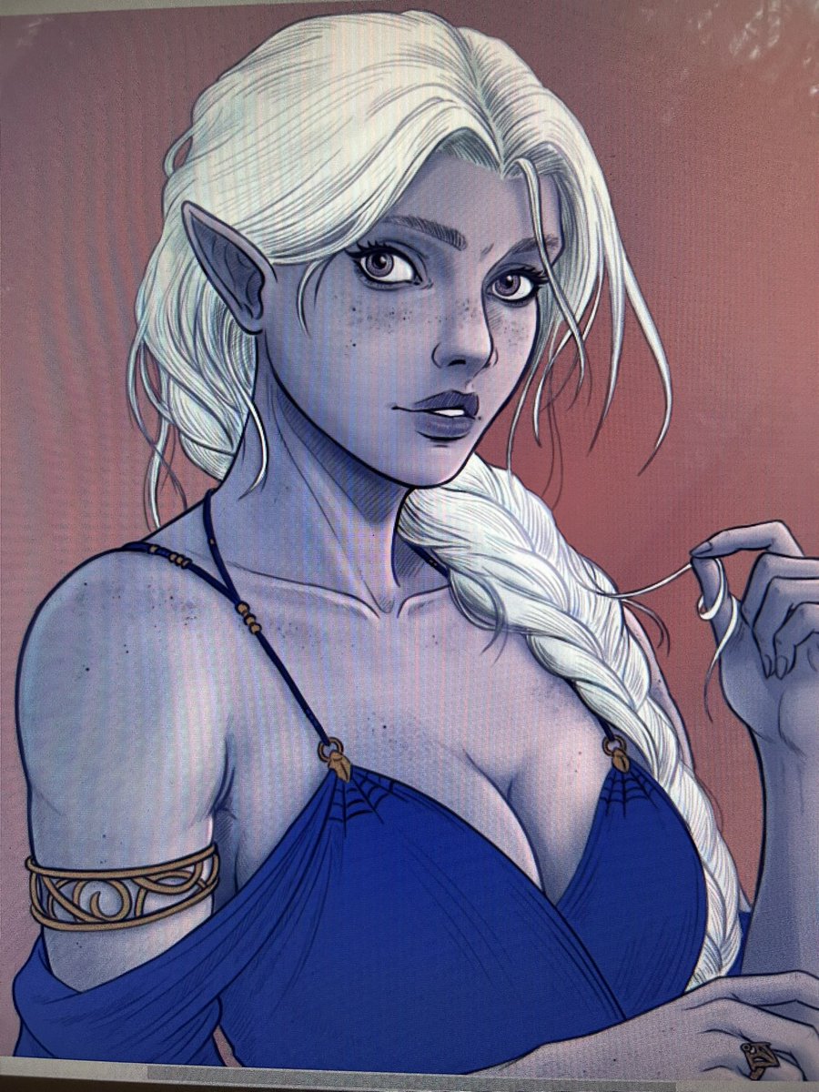 DCabbagefarm's tweet photo. Baby’s first attempt at rendering something and white hair is a pain https://t.co/O14dWCdk4W