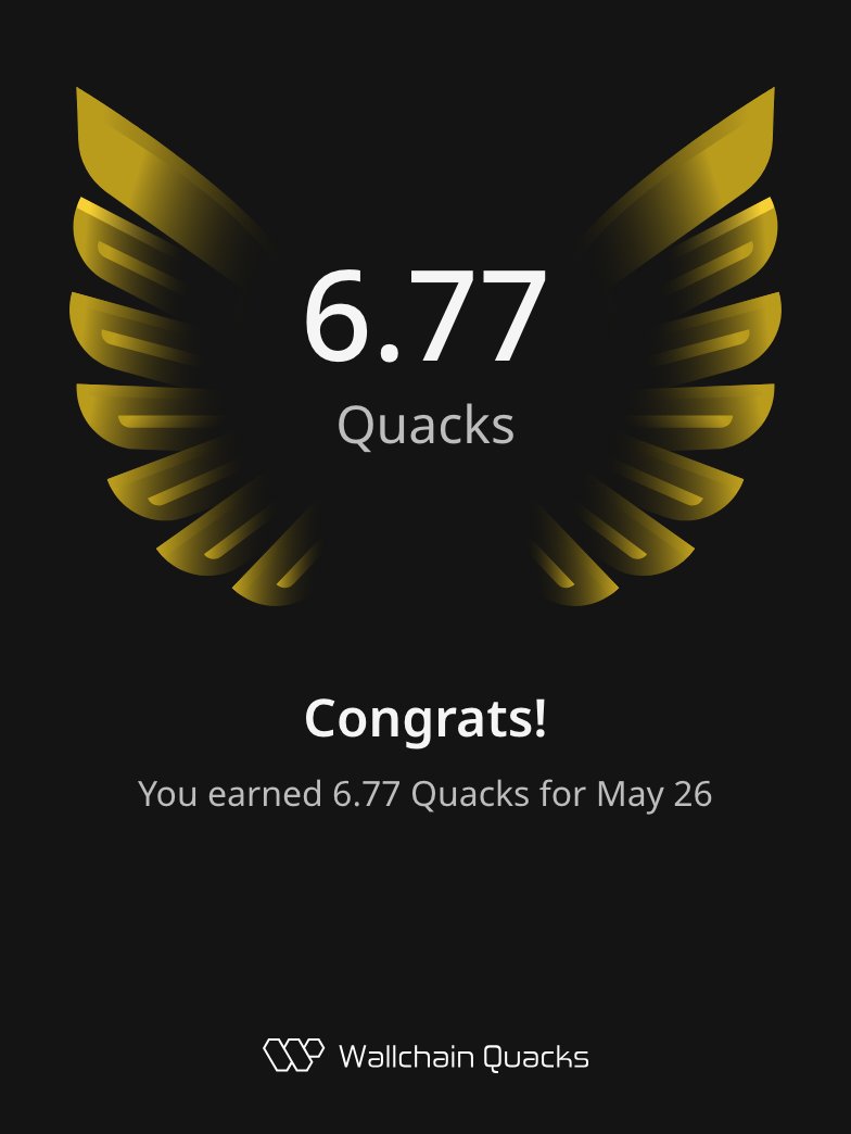 Cryptobkjack's tweet photo. 🦆 Wallchain Update - May 27

Yesterday I earned 6.77 Quacks, probably my best day in the last few weeks.

What’s interesting is that the improvement didn’t come from posting more. 
It started when I slowed down and focused more on useful, detailed content instead of random fast replies.

Feels like the consistency is finally compounding little by little.

A few things working well for me right now:
→ turning simple ideas into full step-by-step guides
→ sharing real screenshots from my own results
→ spending more time on real conversations in replies
→ staying consistent even when growth feels slow

The biggest lesson so far is that steady value seems to perform better long term than trying to force engagement every day.

Slow progress, but healthier progress 🦆

What did you earn yesterday?

#Wallchain #Quacks #Mindshare