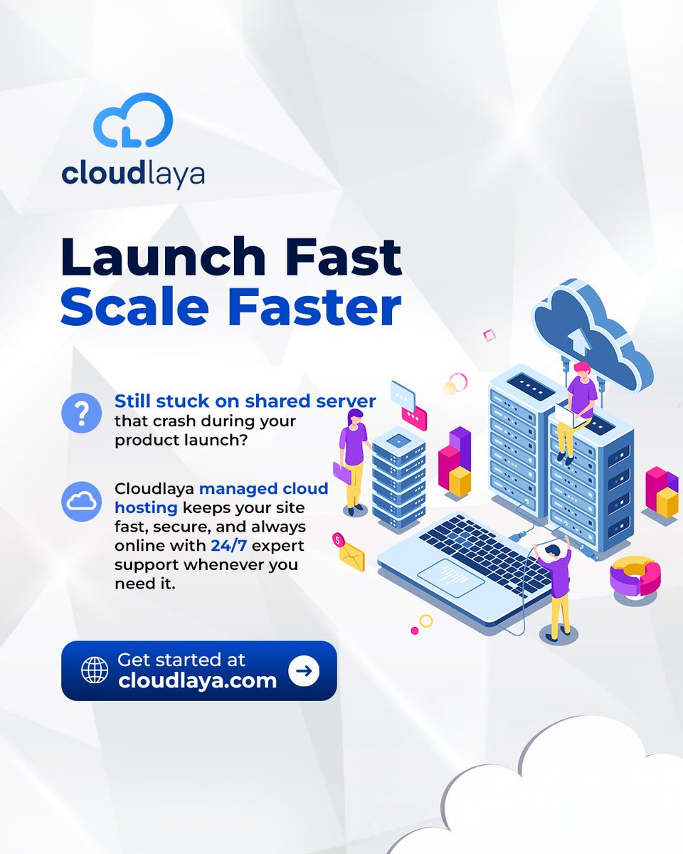 cloudlaya's tweet photo. Your launch deserves hosting that keeps up. 
#Cloudlaya #CloudHosting #ManagedCloud #webhosting https://t.co/xp1cHwDFv4