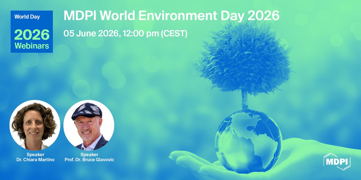 IntelligentMDPI's tweet photo. To contribute to the fight against climate change, 
@MDPIOpenAccess will be holding a special webinar in conjunction with #WorldEnvironmentDay 🌍💚

Register: https://t.co/wcoM5O1Smt
Learn more: https://t.co/5hHV6mwz2d

#MDPI #OpenAccess #Environment https://t.co/Uu0eAjsc4U