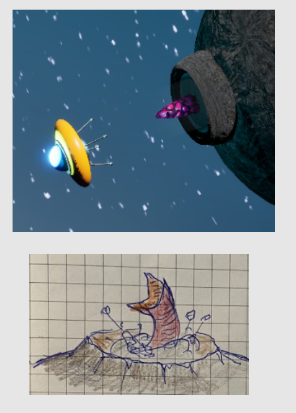 HighEnergyA's tweet photo. Early concept 📝 and Prototype 💻result of a rock eating worms 🪱 in my game.

#indiegame, #gamedev, #ue5, #devlog https://t.co/dfvrtYzI8U