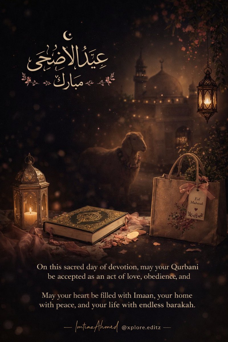 xploreditz's tweet photo. Eid Mubarak! 🌙
May Allah accept our good deeds, strengthen our faith, and fill our lives with mercy, peace, and countless blessings.
Taqabbalallahu minna wa minkum. https://t.co/AMvasddtyI