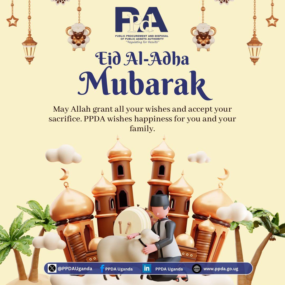 ArthurCliveB's tweet photo. PPDA joins you in celebrating Eid Al- Adha and wishes you a season filled with gratitude, kindness and joy. 🕌 https://t.co/PAYJZfTPPq