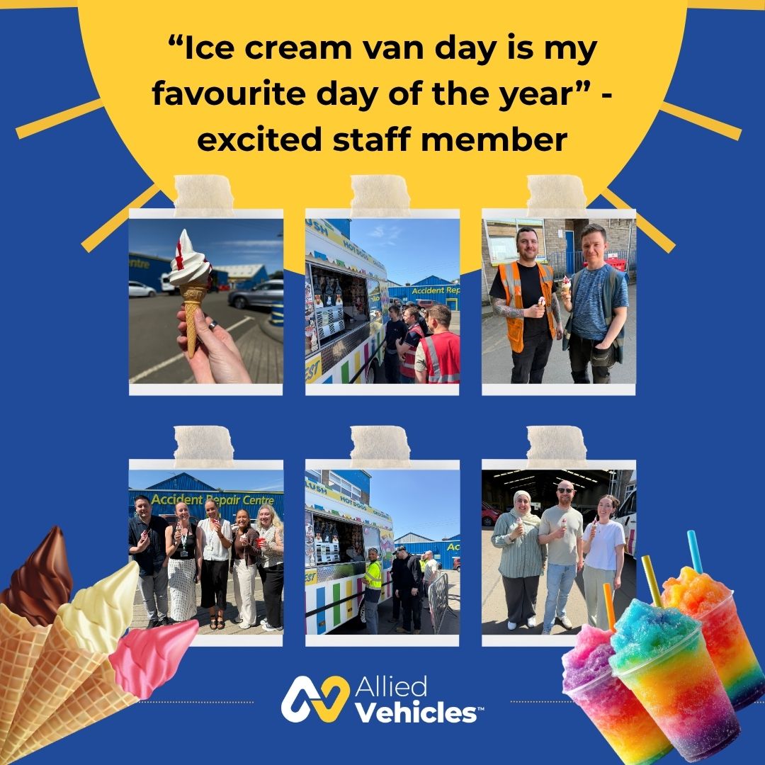 AVGroupUK's tweet photo. Turns out Glasgow can do a heatwave ☀️🍦
To say thanks for everyone’s hard work, we brought the ice cream van on site yesterday…and it may have been officially declared someone’s “favourite day of the year”!

#WeMovePeople #AlliedFamily https://t.co/SCWsrcm9EQ
