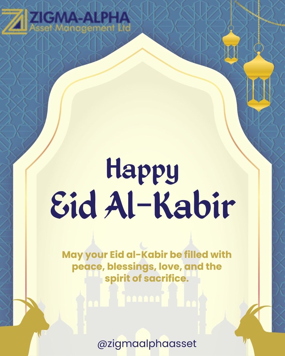 zigmaalphaasset's tweet photo. We wish you a celebration filled with love, laughter, peace and prosperity. May Allah accept your prayers and bless your family. 

#eidmubarak #barkadesallah 🐏 https://t.co/RvTeDhgZg1