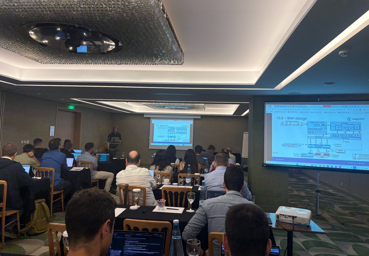 suite5eu's tweet photo. 🇬🇷 Hello from sunny Athens! ☀️
@suite5eu is at the 3rd COP-PILOT Plenary Meeting, aligning on milestones for next-gen Collaborative Open Platforms &amp; AI-driven Cloud-Edge-IoT. 
Thanks Netcompany for hosting! 🤝
🔗 https://t.co/DBn69KUDbC
#COPPILOT #HorizonEurope #AI #IoT https://t.co/RRZuiCBWhb