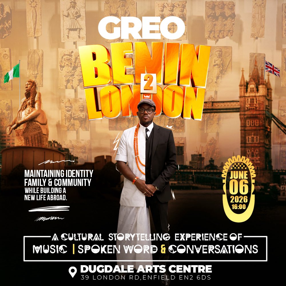 Greo234's tweet photo. 10 days to go

Benin 2 London: A Cultural Storytelling Experience 

@DAC_Enfield https://t.co/dPzJL0vaOo
