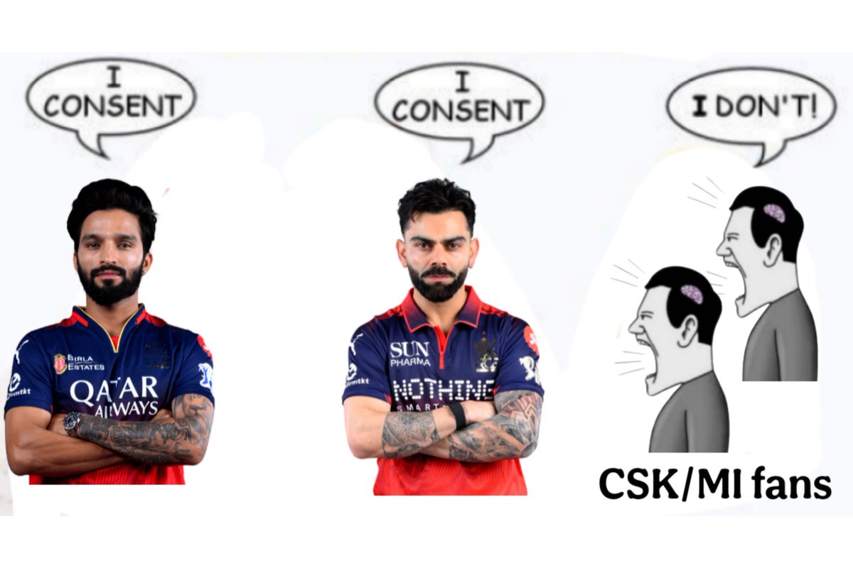 BreatheKohli's tweet photo. RCB fans are over the moon celebrating, and in the middle of all that, MI/CSK fans show up asking, “How will you guys cope?” 😭

Cope from what exactly? Kohli respects Rajat, Rajat respects Kohli, and Kohli fans love Rajat. Not everyone runs on insecurity. https://t.co/6TROOY1byI