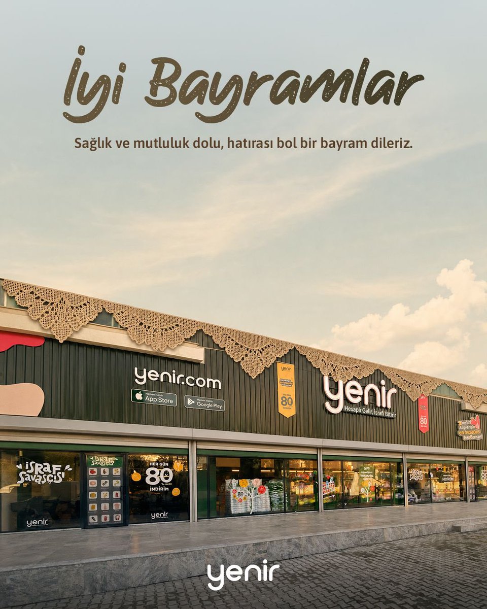 yenir_com's tweet photo. Değerlerin paylaşıldığı, her anın kıymetinin bilindiği huzurlu bir bayram dileriz.

#yenir #bayram #mutlubayramlar https://t.co/Vu9e93DVUr