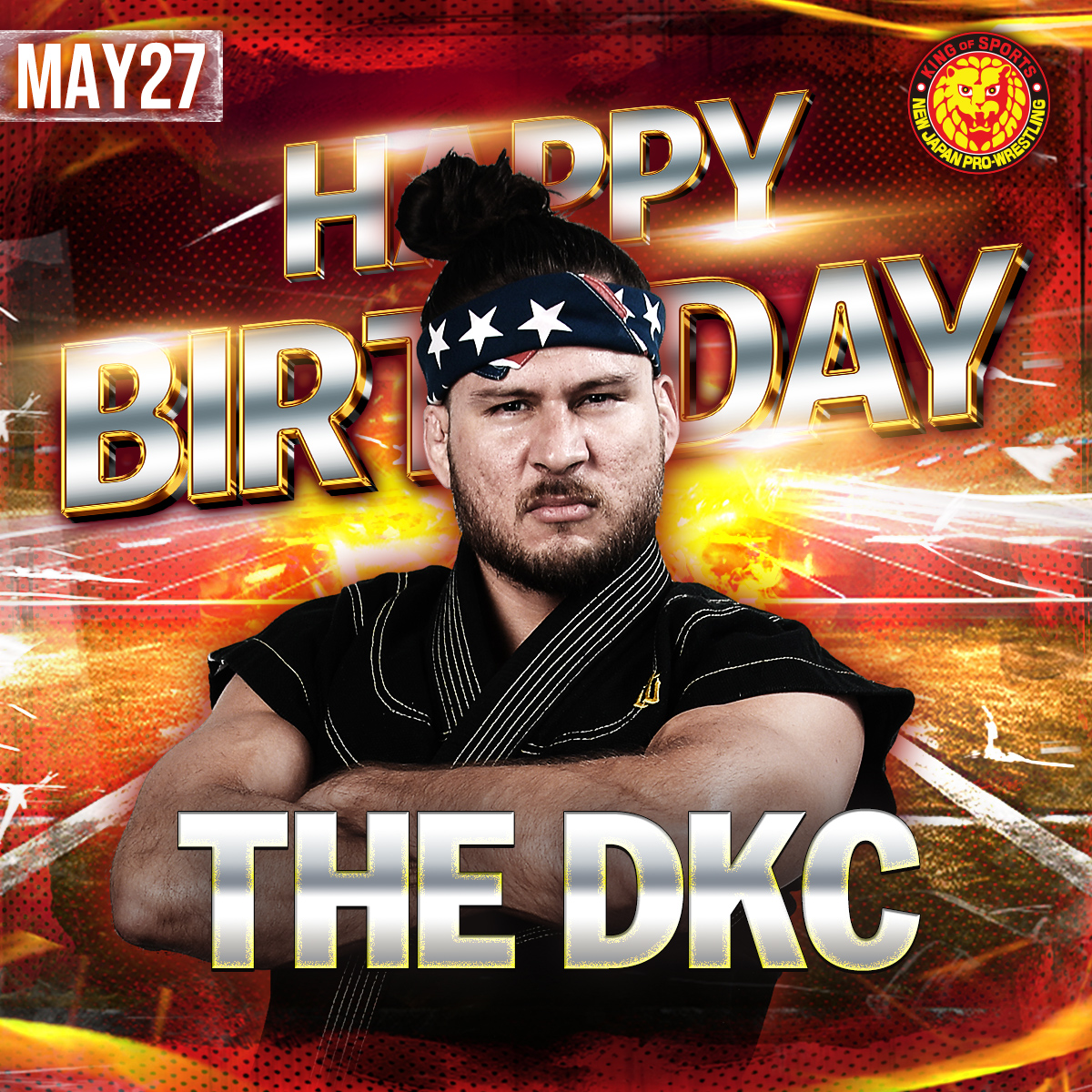 njpwworld's tweet photo. 🎂HAPPY BIRTHDAY🎂The DKC✨

📅5月27日は 新日本プロレス本隊 ザ・DKC の誕生日✨

#njpw #njpwworld #HBD https://t.co/ikWlYj0mtR
