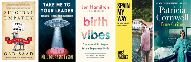 CHBoothLibrary's tweet photo. This week the Cyrenius H. Booth Library has nineteen new books.  New items include Suicidal Empathy, Take Me to Your Leader, Birth Vibes, Spain My Way, True Crime, Inside the Box, I Am Not a Robot, Talking Classics, Vengeance, and Keeper of My Kin. https://t.co/ytCI7cVHLb https://t.co/QpjXSEzd9m