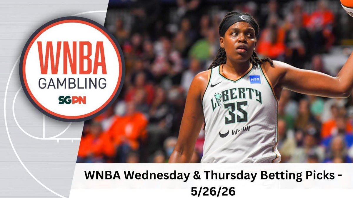 SGPNNBA's tweet photo. WNBA Wednesday + Thursday Betting Picks – 5/26/26 | WNBA Gambling Podcast (Ep. 234) w/ @ReichelRadio &amp; @reallyrell__

🏀Previewing Wednesday &amp; Thursday's Games
👀Fever vs. Valkyries
💰Lock + Dog + @Underdog Entry 

🎧https://t.co/QQO2ChmJCV 
📺https://t.co/p9bIUBHZ4F https://t.co/cS9Nw3ABfB