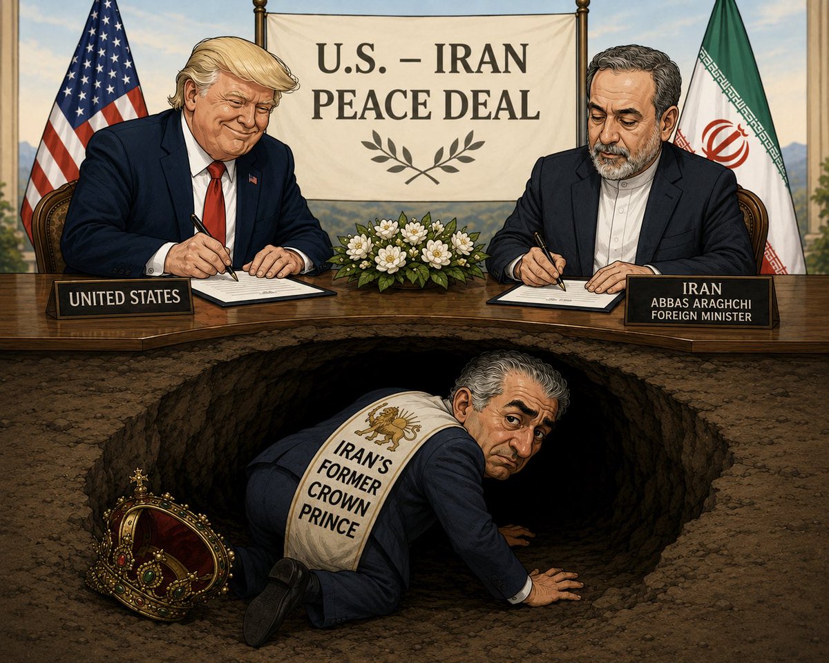 amoayedian's tweet photo. This is the last war. After US &amp; #Iran sign a peace deal @PahlaviReza will crawl back into his hole!
#اين_آخرين_نبرده_پهلوى_برميگرده تو سوراخش 😂 https://t.co/Nv55PkaJjR
