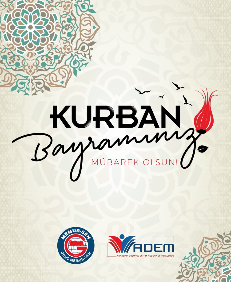 gencmemursen's tweet photo. Kardeşliğin, paylaşmanın ve fedakarlığın sembolü olan Kurban Bayramı’mız mübarek olsun. 🕋

Aziz milletimizin ve tüm İslam aleminin #KurbanBayramı’nı en kalbi duygularımızla tebrik eder; huzur, sağlık ve bereket dolu bir bayram dileriz. https://t.co/3I7RYzMgPK