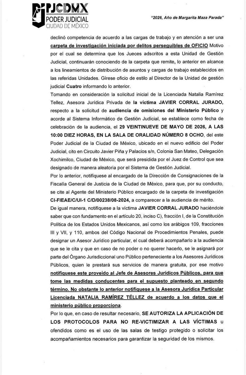 Javier Corral Jurado tweet media