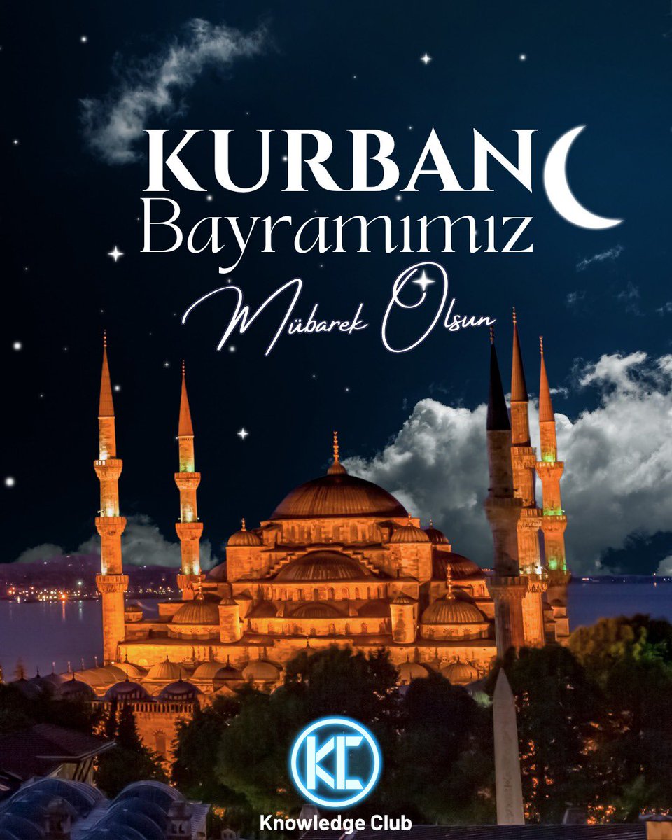 KnowledgeClubTR's tweet photo. Kurban Bayramımız mübarek olsun. Sağlıklı , mutlu ve huzurlu bir bayram dileriz. Hayırlı Bayramlar.

#kurbanbayramı #kurbanbayramınızmübarekolsun #knowledgeclub #knowledgeclub10yaşında #eğitimdelider https://t.co/STZtrPE2Af