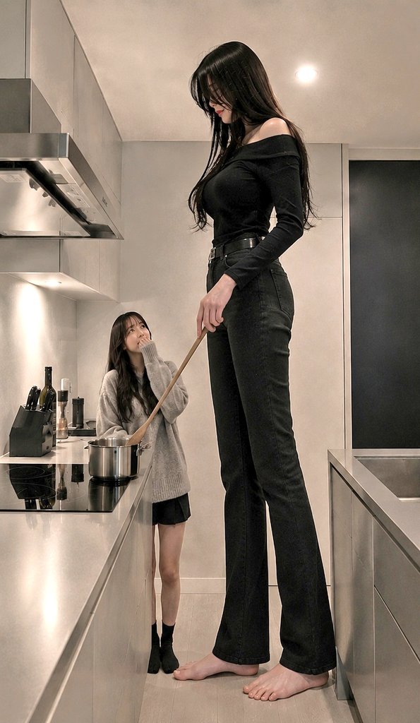 _mute_mute's tweet photo. #ai画像 #デカ女 #高身長女子 #AIart #tallgirl #TallWoman https://t.co/yvcHJn1Myu