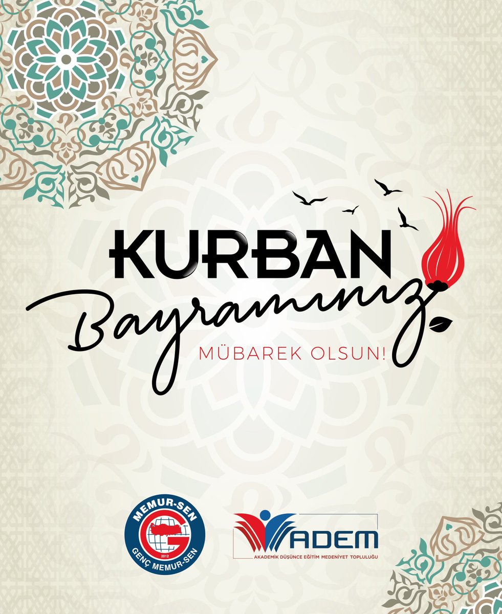 AdemNohu's tweet photo. Kardeşliğin, paylaşmanın ve fedakarlığın sembolü olan Kurban Bayramı’mız mübarek olsun. 🕋

Aziz milletimizin ve tüm İslam aleminin #KurbanBayramı’nı en kalbi duygularımızla tebrik eder; huzur, sağlık ve bereket dolu bir bayram dileriz. https://t.co/A7F9foWfuL