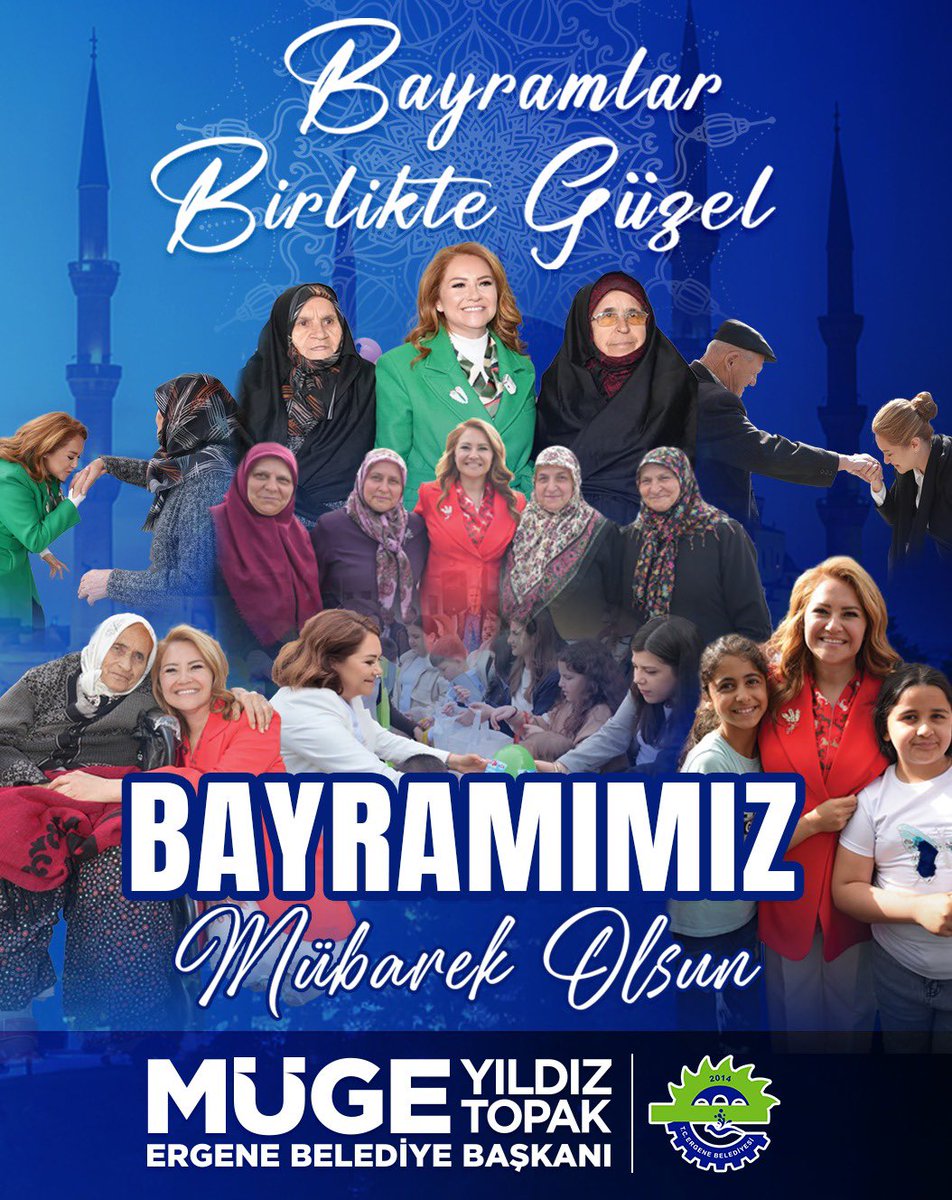 MugeYildizTopak's tweet photo. 🌙✨ KURBAN BAYRAMIMIZ MÜBAREK OLSUN ✨🌙

Bayramlar; paylaşmanın, dayanışmanın, kardeşliğin ve gönüllere dokunmanın en güzel zamanlarından biridir. 

Bu güzel günlerde büyüklerimizi ziyaret etmeyi, küçüklerimizi sevindirmeyi ihmal etmeyelim. Çünkü biz Ergene’mizde büyük bir aileyiz. 

Bayramın getirdiği huzurun, bereketin ve mutluluğun tüm hanelerimize ulaşmasını diliyorum.

Başta kıymetli Ergeneli hemşerilerim olmak üzere, aziz milletimizin ve tüm İslam âlemimizin mübarek Kurban Bayramı’nı en içten dileklerimle kutluyor; sağlık, huzur, mutluluk ve sevdiklerinizle birlikte nice güzel bayramlar diliyorum. 🌺

Bayramımız kutlu olsun, bereket olsun, gönüllerimize umut olsun… 

#YaparsaMügeBaşkanYapar #ErgeneBelediyesi #KurbanBayramı #HayırlıBayramlar