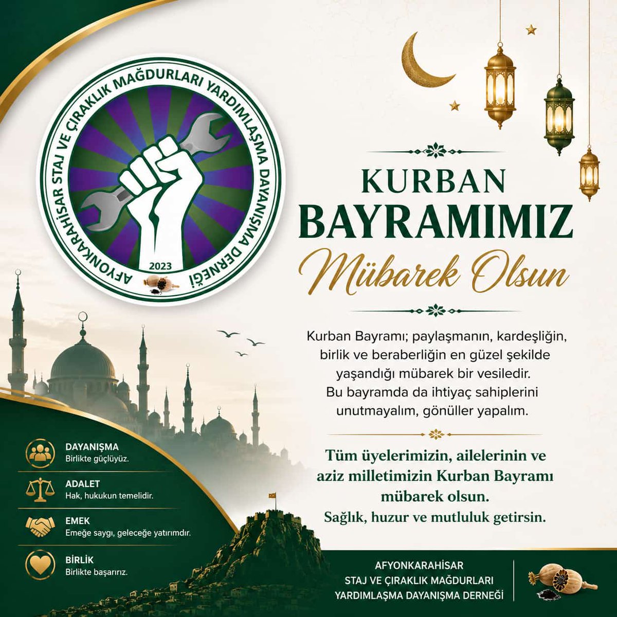 scsmafyon's tweet photo. Tüm İslam aleminin Kurban Bayramı mübarek olsun 

Bayram Değil Mağduriyet 
#StajyerÇırakBayramdaMağdur https://t.co/u2QY86SyOb