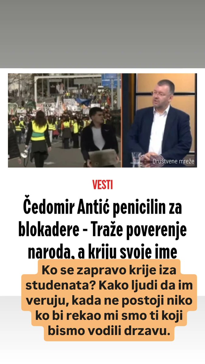 TeodorLuki73865's tweet photo. Ko se zapravo krije iza studenata? Kako ljudi da im veruju, kada ne postoji niko ko bi rekao mi smo ti koji bismo vodili drzavu.
#idemonapred #trending https://t.co/9j56VFdRgX