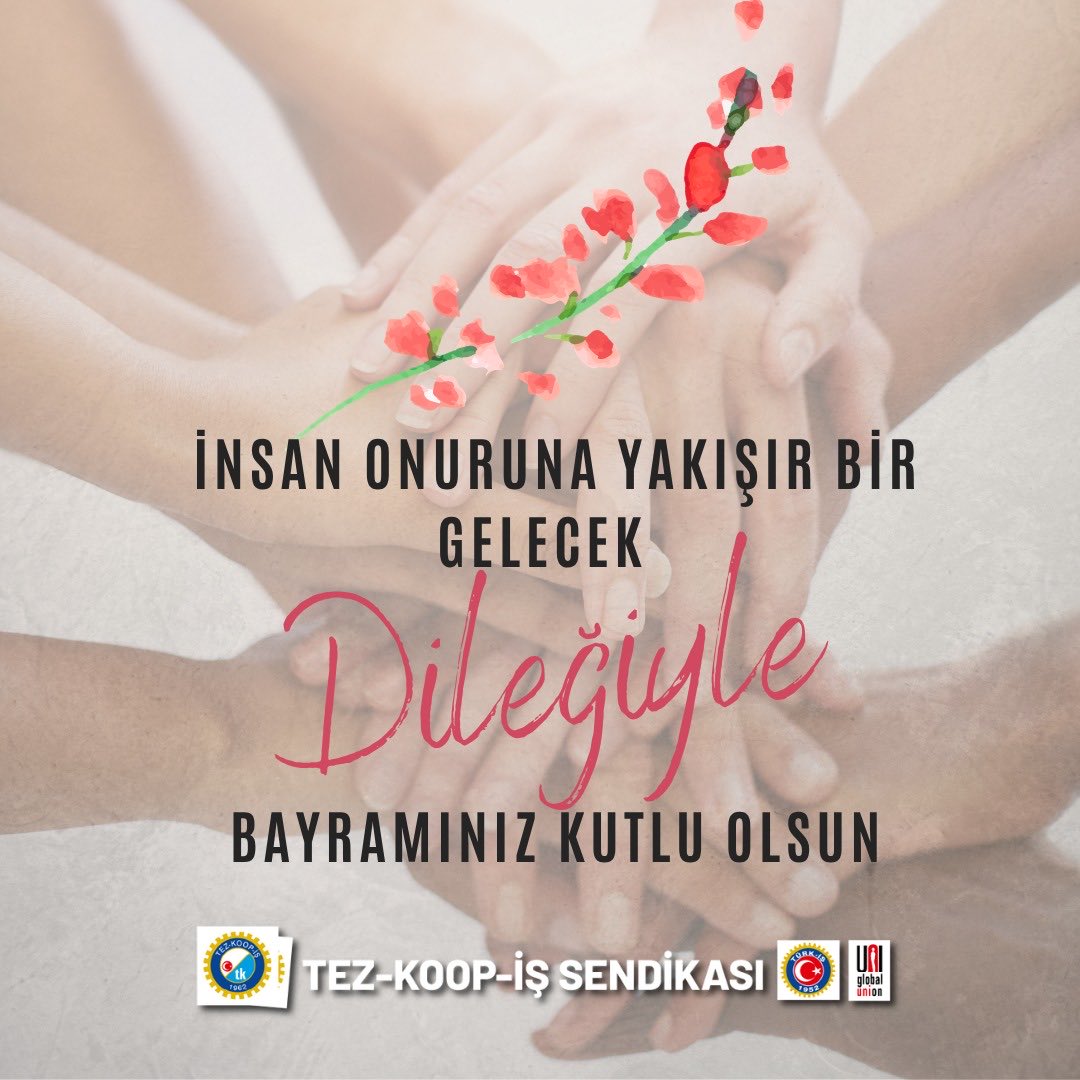 ozdemirogluhydr's tweet photo. Savaşsız, sınıfsız, sınırsız ve sömürüsüz bir dünya; demokratik ve özgür bir Türkiye mücadelemizden aldığımız güçle bayramı karşılıyoruz. 

İnsan onuruna yakışır bir gelecek umuduyla, bayramınız kutlu olsun! https://t.co/KJBIHa1tkF