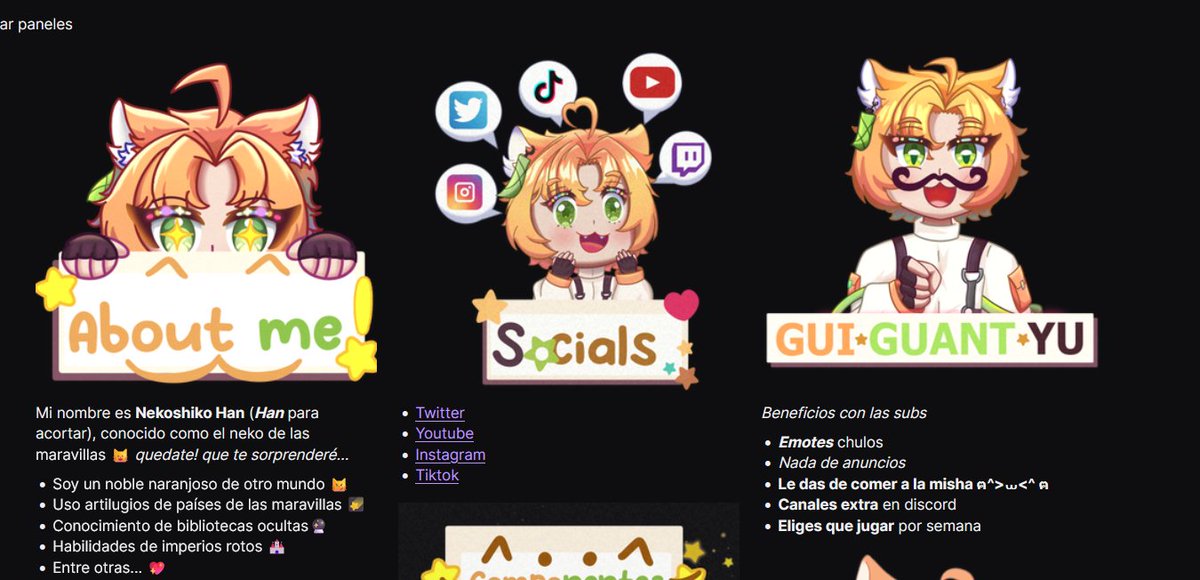 NekoshikoHan's tweet photo. 🌟Definitivo me esta gustando como van mis paneles de Twitch!!! Tan super cute!! ฅ^>⩊<^ ฅ 🌟#vtuber #twichpanel #shikohan https://t.co/oEjX1Jwim0