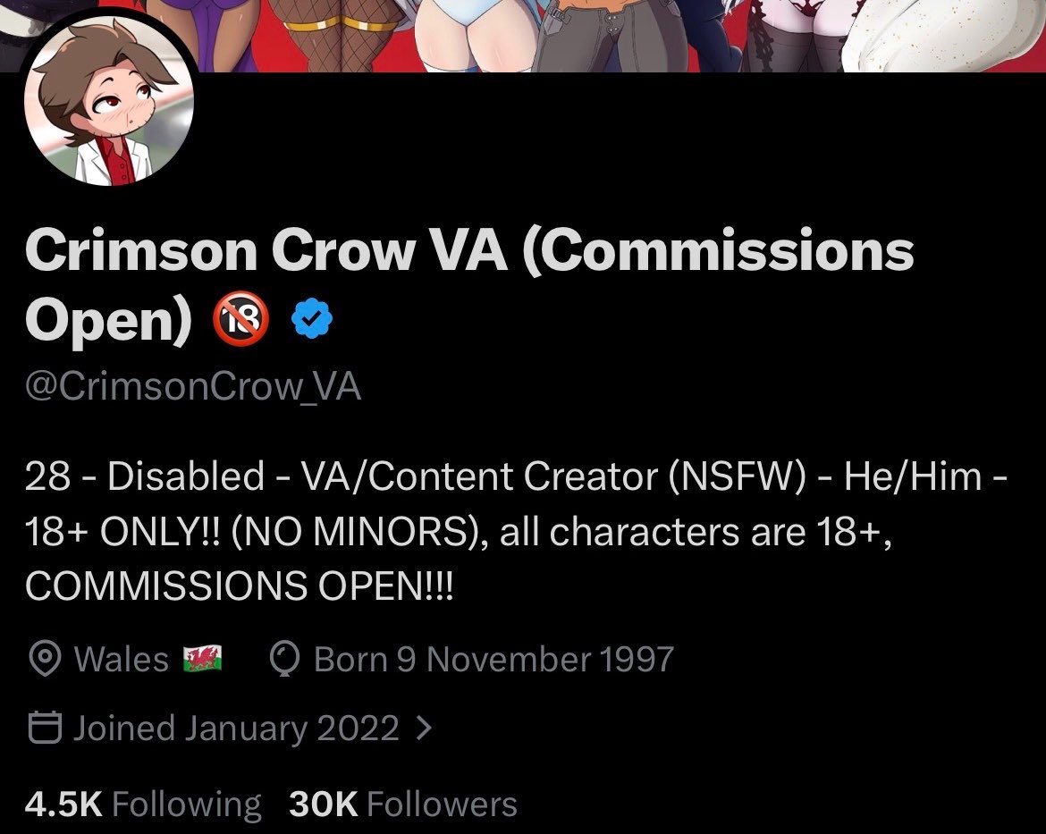 Crimson Crow VA (Commissions Open) 🔞 tweet media