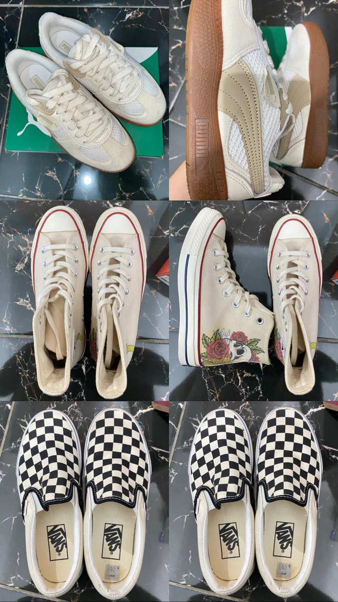 valsaugustt's tweet photo. WTS Sepatu, bagi yang berkaki imoet dan lagi nyari2 sepatu preloved.
• Puma Palermo Moda (Size 37) 500K
• Vans Checkerboard (Size 36) 200K
• Converse 70s Parchement (Size 36) 400K 
📍Kwitang, Jakarta Pusat (bisa cod)
kalo mau take all item saya lepas 800K dah https://t.co/iuNusGYvjQ