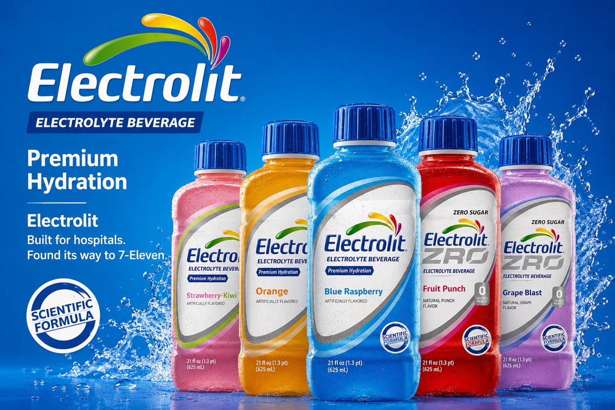 iamdevrajpatel's tweet photo. Electrolit was built in a Mexican pharmaceutical lab in 1950.
Just a clinical rehydration formula with 6 electrolytes that quietly entered the US in 2014 and started taking shelf space from Gatorade.
Electrolit self-funded the entire US expansion. 26% sales growth. $617 million in revenue. A $400 million production facility now under construction in Waco, Texas, the first American plant for a brand that ran out of capacity trying to meet US demand.
No celebrity deals. No advertising. Just regional convenience store distribution, mostly in Hispanic communities where the brand already had decades of trust. Word spread.
Full breakdown here: https://t.co/cGo9wqbcUY
