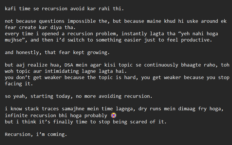 nulllkomalll's tweet photo. in search of my, “ohhh… function bas smaller problem solve kar raha hai.” https://t.co/rTLbLZu1N6