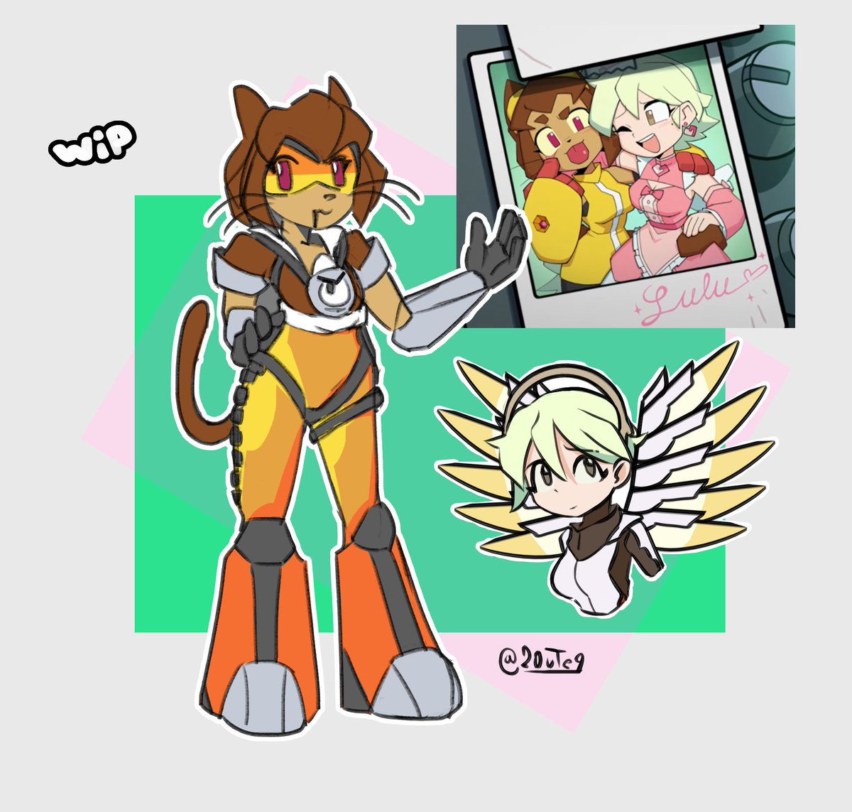 20ute9_'s tweet photo. #gameoverse #kitbodega #lulu Wip // Kit Tracer y Lulu Mercy version https://t.co/lW2SwWOmjj