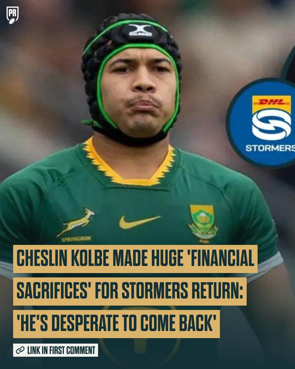 PlanetRugby's tweet photo. ⛈️ Cheslin Kolbe made huge 'financial sacrifices' for Stormers return: 'He's desperate to come back'. #URC https://t.co/PR1pxQMwXD