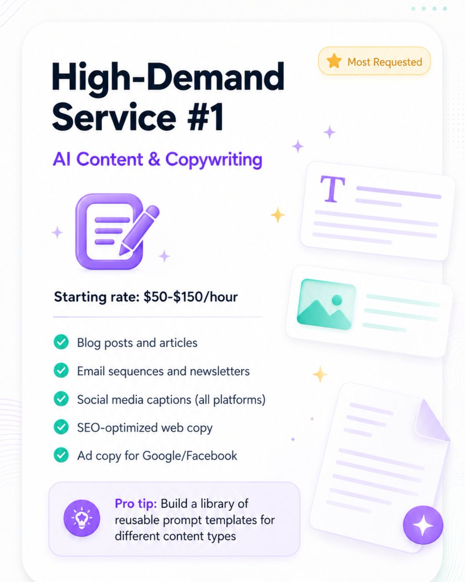 LearnCoursesEdu's tweet photo. AI prompt engineering becomes a freelance skill when it solves real problems.

Don’t sell prompts.
Sell:
→ Better content
→ Cleaner reports
→ Faster workflows
→ Stronger emails
→ Lead systems
→ Time saved

Formula:
Skill + Samples + Offer + Outreach = First Clients
Save this roadmap.

#AIFreelancing #PromptEngineering #SideHustle #FreelanceTips #AITools #MakeMoneyOnline #DigitalSkills